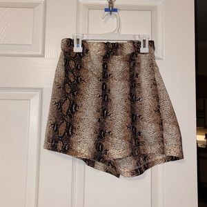 Snake skin shorts